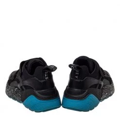 Stella McCartney Black Faux Leather And Faux Suede Eclypse Velcro Low Top Sneakers Size 39 For Women -Stella McCartney Sales luxury women stella mccartney used shoes p458829 007