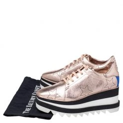 Stella McCartney Metallic Gold Leather Elyse Star Platform Sneakers Size 38 For Women 17 Stella McCartney Metallic Gold Leather Elyse Star Platform Sneakers Size 38 For Women -Stella McCartney Sales luxury women stella mccartney used shoes p467900 004