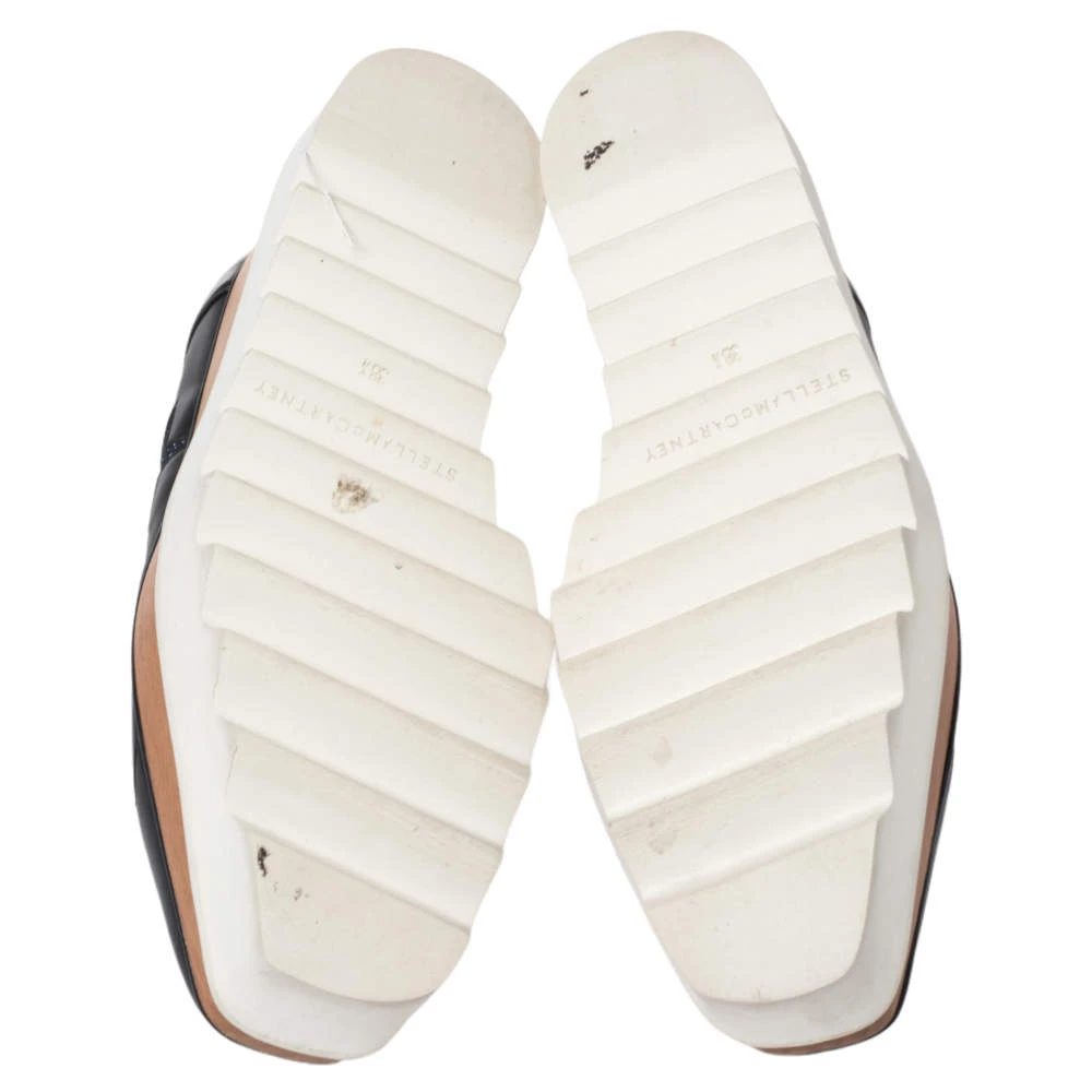 Stella McCartney Black Faux Leather Elyse Star Platform Lace Up Derby Size 38.5 For Women 8 Stella McCartney Black Faux Leather Elyse Star Platform Lace Up Derby Size 38.5 For Women - Image 6