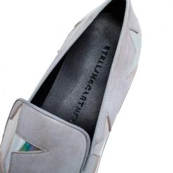 Stella McCartney Grey Faux Leather Binx Star Platform Slip On Sneakers Size 40 For Women -Stella McCartney Sales luxury women stella mccartney used shoes p472074 006