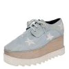 Stella McCartney Blue Denim Fabric Elyse Platform Derby Size 39 For Women -Stella McCartney Sales luxury women stella mccartney used shoes p475552 002