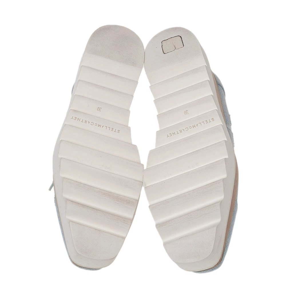 Stella McCartney Blue Denim Fabric Elyse Platform Derby Size 39 For Women 8 Stella McCartney Blue Denim Fabric Elyse Platform Derby Size 39 For Women - Image 6