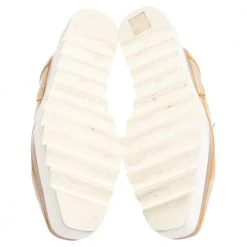Stella McCartney Beige Faux Leather Elyse Star Platform Sneakers Size 36.5 For Women -Stella McCartney Sales luxury women stella mccartney used shoes p477074 003