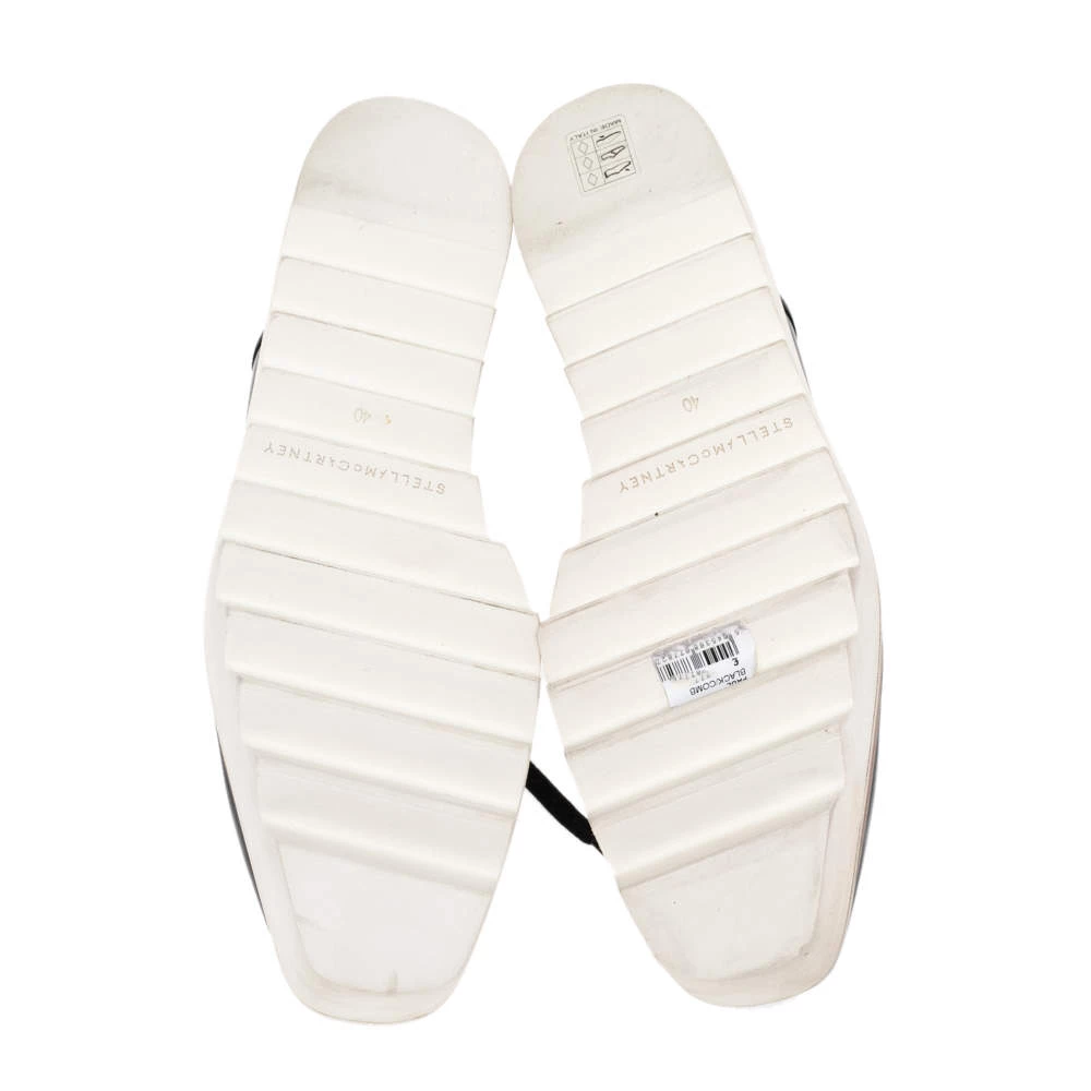 Stella McCartney Black Faux Patent Leather Elyse Platform Derby Size 40 For Women 8 Stella McCartney Black Faux Patent Leather Elyse Platform Derby Size 40 For Women - Image 6