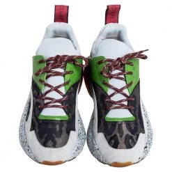 Stella McCartney Multicolor Leopard Print Faux Suede And Fabric Eclypse Low Top Sneakers Size 38 For Women -Stella McCartney Sales luxury women stella mccartney used shoes p480954 005