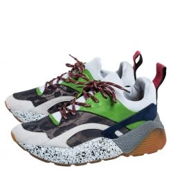 Stella McCartney Multicolor Leopard Print Faux Suede And Fabric Eclypse Low Top Sneakers Size 38 For Women -Stella McCartney Sales luxury women stella mccartney used shoes p480954 006