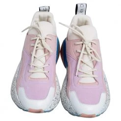 Stella McCartney Multicolor Faux Leather, Faux Suede And Fabric Eclypse Low Top Sneakers Size 38 For Women -Stella McCartney Sales luxury women stella mccartney used shoes p480955 001