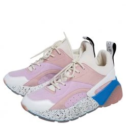 Stella McCartney Multicolor Faux Leather, Faux Suede And Fabric Eclypse Low Top Sneakers Size 38 For Women -Stella McCartney Sales luxury women stella mccartney used shoes p480955 006