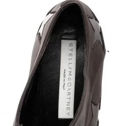 Stella McCartney Brown Faux Leather Elyse Star Sneakers Size 36.5 For Women -Stella McCartney Sales luxury women stella mccartney used shoes p482129 009