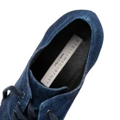 Stella McCartney Blue/Beige Denim And Leather Elyse Platform Sneakers Size 37 For Women -Stella McCartney Sales luxury women stella mccartney used shoes p482142 001