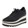 Stella McCartney Black Faux Leather Elyse Platform Derby Sneakers Size 37.5 For Women -Stella McCartney Sales luxury women stella mccartney used shoes p482172 005