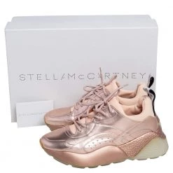 Stella McCartney Metallic Rose Gold Faux Leather Eclypse Low Top Sneakers Size 39 For Women -Stella McCartney Sales luxury women stella mccartney used shoes p486253 003