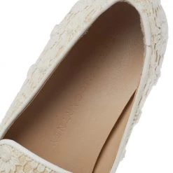 Stella McCartney Cream Floral-lace Slip On Sneakers Size 36 For Women -Stella McCartney Sales luxury women stella mccartney used shoes p492032 005