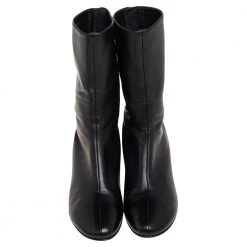 Stella McCartney Black Faux Leather Ankle Boots Size 38.5 For Women -Stella McCartney Sales luxury women stella mccartney used shoes p492845 009