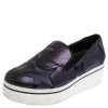 Stella McCartney Metallic Plum/Black Faux Suede And Fabric Binx Star Platform Sneakers Size 38 For Women -Stella McCartney Sales luxury women stella mccartney used shoes p493030 007
