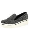 Stella McCartney Grey Embroidered Fabric Lace Slip On Sneakers Size 38 For Women -Stella McCartney Sales luxury women stella mccartney used shoes p493440 003