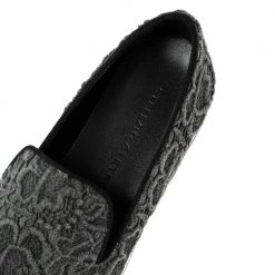Stella McCartney Grey Embroidered Fabric Lace Slip On Sneakers Size 38 For Women -Stella McCartney Sales luxury women stella mccartney used shoes p493440 005