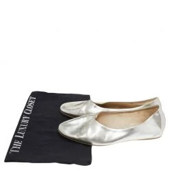 Stella McCartney Silver Faux Leather Ballet Flats Size 36 For Women -Stella McCartney Sales luxury women stella mccartney used shoes p495271 002