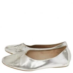 Stella McCartney Silver Faux Leather Ballet Flats Size 36 For Women -Stella McCartney Sales luxury women stella mccartney used shoes p495271 003