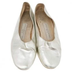Stella McCartney Silver Faux Leather Ballet Flats Size 36 For Women -Stella McCartney Sales luxury women stella mccartney used shoes p495271 005