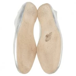 Stella McCartney Silver Faux Leather Ballet Flats Size 36 For Women -Stella McCartney Sales luxury women stella mccartney used shoes p495271 009