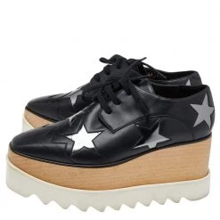 Stella McCartney Black Faux Leather Elyse Platform Sneakers Size 34.5 For Women 13 Stella McCartney Black Faux Leather Elyse Platform Sneakers Size 34.5 For Women -Stella McCartney Sales luxury women stella mccartney used shoes p495584 004