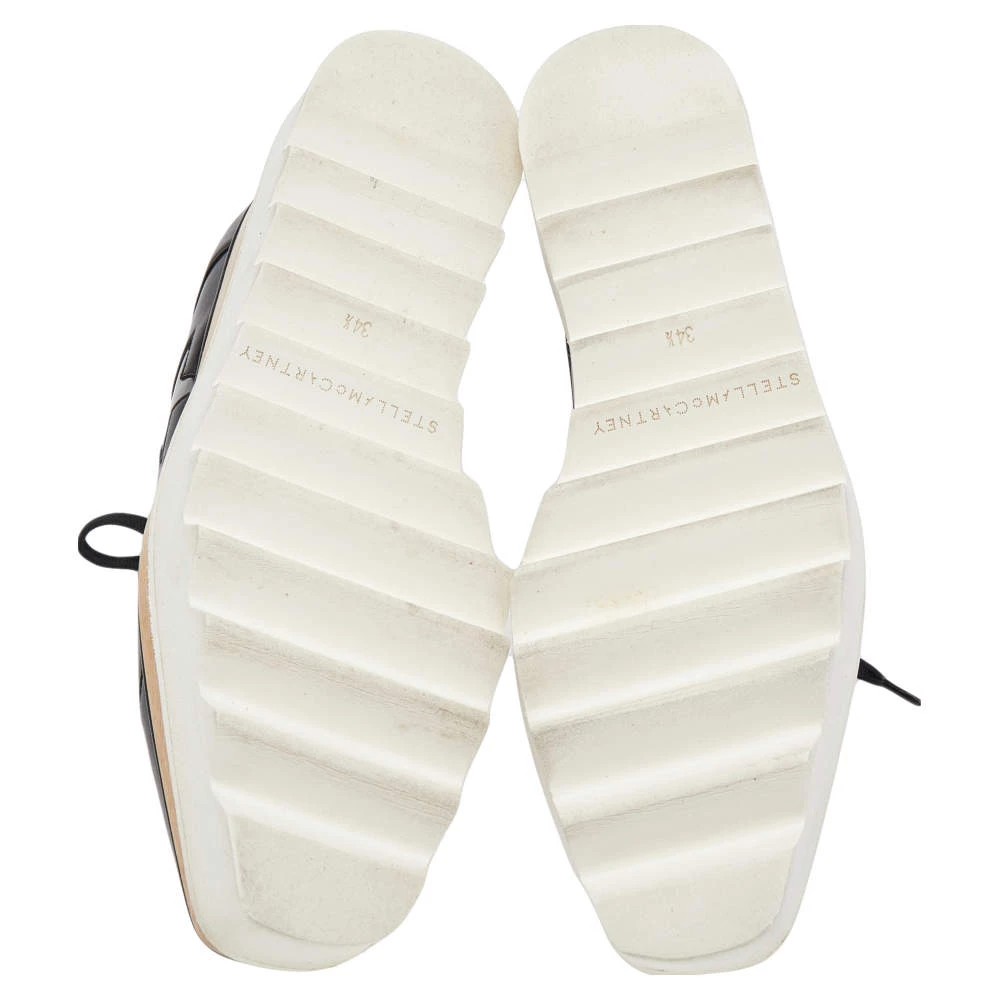 Stella McCartney Black Faux Leather Elyse Platform Sneakers Size 34.5 For Women 8 Stella McCartney Black Faux Leather Elyse Platform Sneakers Size 34.5 For Women - Image 6