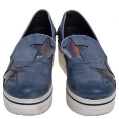 Stella McCartney Blue Faux Leather Binx Star Slip-On Platform Sneakers Size 38 For Women 13 Stella McCartney Blue Faux Leather Binx Star Slip-On Platform Sneakers Size 38 For Women -Stella McCartney Sales luxury women stella mccartney used shoes p496261 004