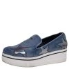 Stella McCartney Blue Faux Leather Binx Star Slip-On Platform Sneakers Size 38 For Women 2 Stella McCartney Blue Faux Leather Binx Star Slip-On Platform Sneakers Size 38 For Women -Stella McCartney Sales luxury women stella mccartney used shoes p496261 007