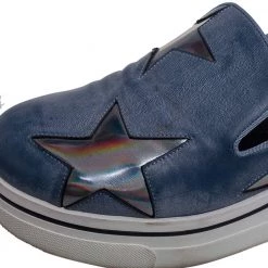 Stella McCartney Blue Faux Leather Binx Star Slip-On Platform Sneakers Size 38 For Women 18 Stella McCartney Blue Faux Leather Binx Star Slip-On Platform Sneakers Size 38 For Women -Stella McCartney Sales luxury women stella mccartney used shoes p496261 009