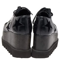Stella McCartney Black Faux Leather Elyse Star Platform Derby Size 35 For Women -Stella McCartney Sales luxury women stella mccartney used shoes p497201 005