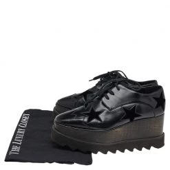 Stella McCartney Black Faux Leather Elyse Star Platform Derby Size 35 For Women -Stella McCartney Sales luxury women stella mccartney used shoes p497201 008