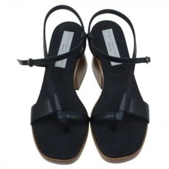 Stella McCartney Black Leather Altea Platform Sandals Size 36 For Women -Stella McCartney Sales luxury women stella mccartney used shoes p49793 0006