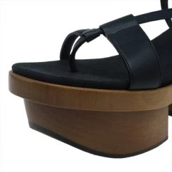 Stella McCartney Black Leather Altea Platform Sandals Size 36 For Women -Stella McCartney Sales luxury women stella mccartney used shoes p49793 0009