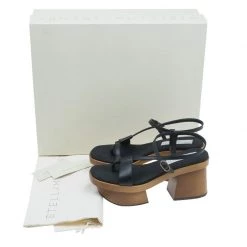 Stella McCartney Black Leather Altea Platform Sandals Size 36 For Women -Stella McCartney Sales luxury women stella mccartney used shoes p49793 0012