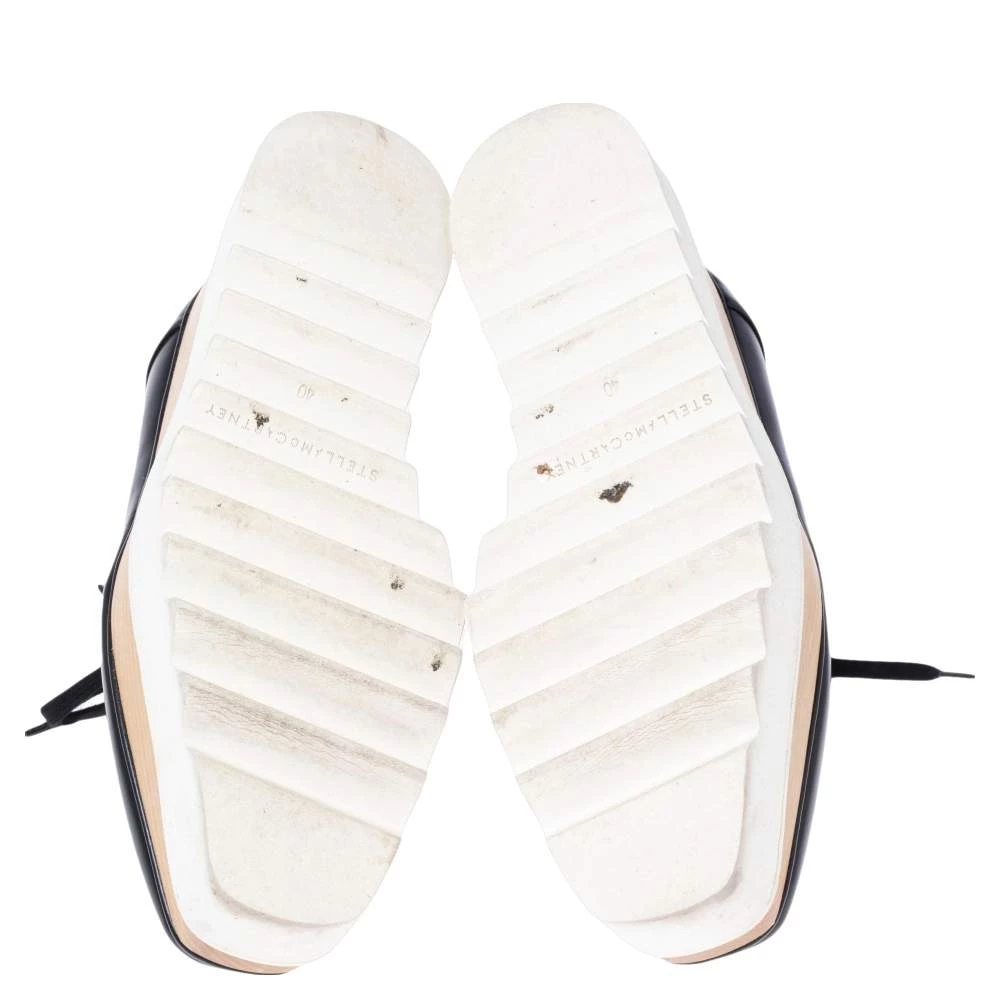 Stella McCartney Black Faux Leather Elyse Platform Sneakers Size 40 For Women 8 Stella McCartney Black Faux Leather Elyse Platform Sneakers Size 40 For Women - Image 6