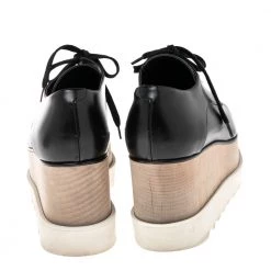 Stella McCartney Black Faux Leather Elyse Platforms Sneakers Size 36 For Women -Stella McCartney Sales luxury women stella mccartney used shoes p503919 003