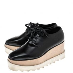 Stella McCartney Black Faux Leather Elyse Platforms Sneakers Size 36 For Women -Stella McCartney Sales luxury women stella mccartney used shoes p503919 006