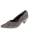 Stella McCartney Grey Faux Suede And Faux Leather Pointed Toe Pumps Size 36 For Women -Stella McCartney Sales luxury women stella mccartney used shoes p504039 006