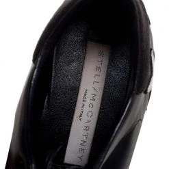 Stella McCartney Black Faux Leather Elyse Star Platform Lace Up Sneakers Size 35 For Women -Stella McCartney Sales luxury women stella mccartney used shoes p504890 004