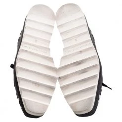 Stella McCartney Black Faux Leather Elyse Star Platform Lace Up Sneakers Size 35 For Women -Stella McCartney Sales luxury women stella mccartney used shoes p504890 009