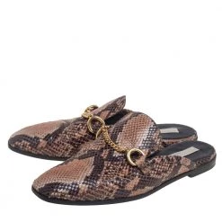 Stella McCartney Brown Faux Python Flats Size 37.5 For Women -Stella McCartney Sales luxury women stella mccartney used shoes p504988 002