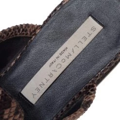 Stella McCartney Brown Faux Python Flats Size 37.5 For Women -Stella McCartney Sales luxury women stella mccartney used shoes p504988 005