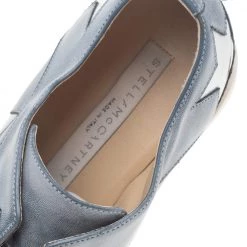 Stella McCartney Blue Faded Effect Faux Leather Elyse Star Platform Lace Up Derby Size 36.5 For Women -Stella McCartney Sales luxury women stella mccartney used shoes p508493 009