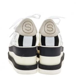 Stella McCartney White Faux Leather Elyse Star Platform Lace Up Sneakers Size 37.5 For Women 14 Stella McCartney White Faux Leather Elyse Star Platform Lace Up Sneakers Size 37.5 For Women -Stella McCartney Sales luxury women stella mccartney used shoes p509221 007