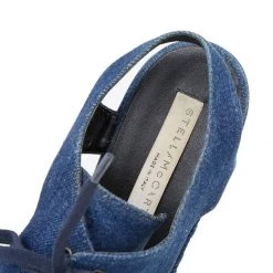 Stella McCartney Blue Cut Out Denim Elyse Lace Up Platform Oxfords Size 35 For Women -Stella McCartney Sales luxury women stella mccartney used shoes p514804 1634644521 009