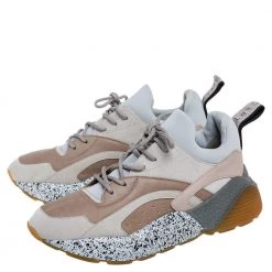 Stella McCartney Grey/Beige Faux Leather And Suede Eclypse Chunky Sneakers Size 40 For Women -Stella McCartney Sales luxury women stella mccartney used shoes p515022 006