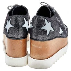 Stella McCartney Metallic Faux Suede Elyse Star Platform Derby Size 37 For Women -Stella McCartney Sales luxury women stella mccartney used shoes p515497 002