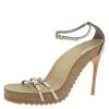 Stella McCartney Beige Cork Double Buckle Strap Sandals Size 38 For Women -Stella McCartney Sales luxury women stella mccartney used shoes p52076 001