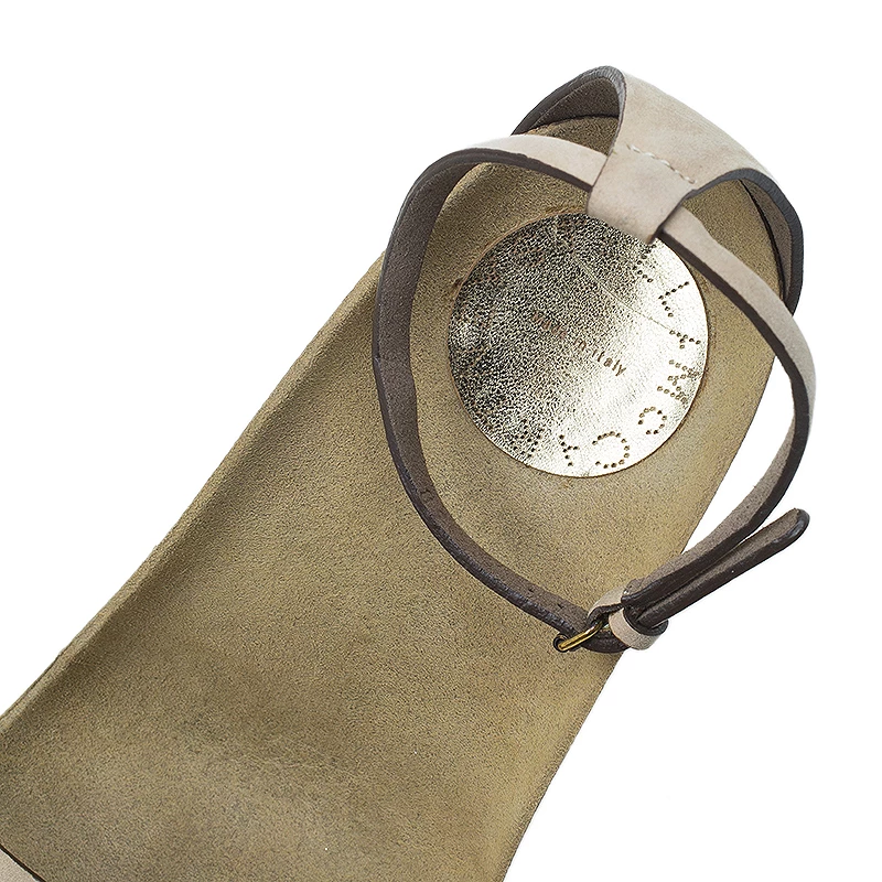 Stella McCartney Beige Cork Double Buckle Strap Sandals Size 38 For Women 12 Stella McCartney Beige Cork Double Buckle Strap Sandals Size 38 For Women - Image 10